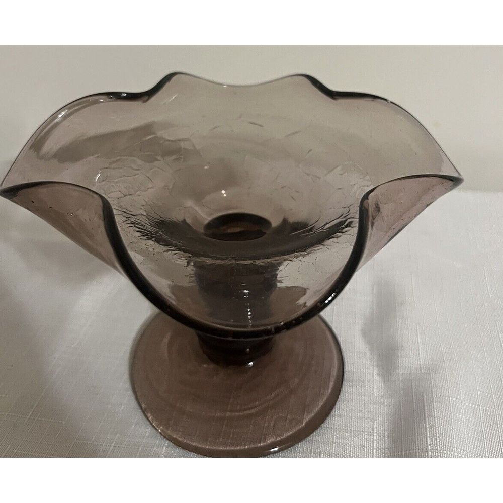 Vintage Amethyst Purple Pedestal Bowl‎